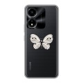 Полупрозрачный дизайнерский пластиковый чехол для Huawei Honor X5 Plus прозрачные Бабочки 