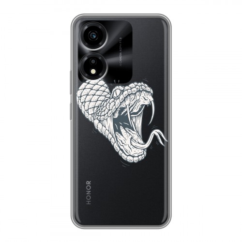 Полупрозрачный дизайнерский пластиковый чехол для Huawei Honor X5 Plus Прозрачные змеи