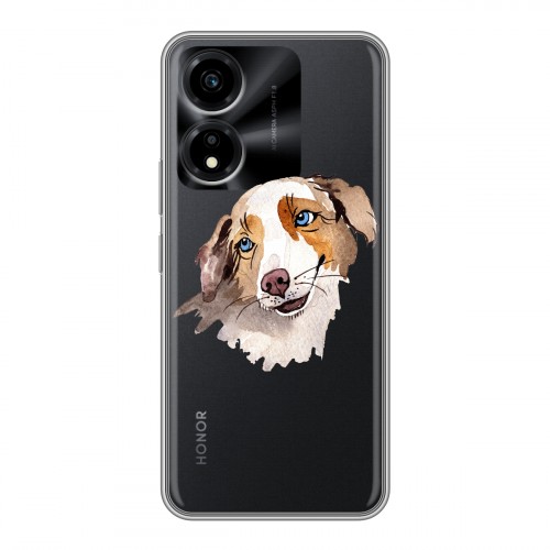 Полупрозрачный дизайнерский пластиковый чехол для Huawei Honor X5 Plus Прозрачные собаки