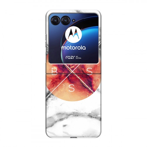 Дизайнерский пластиковый чехол для Motorola Razr 40 Ultra Мраморные тренды