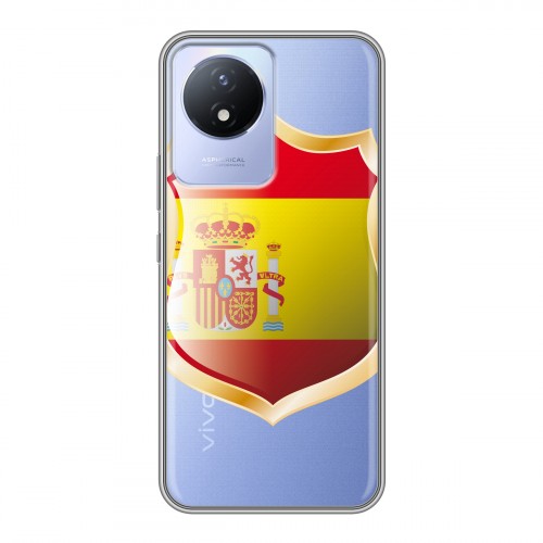 Полупрозрачный дизайнерский силиконовый чехол для Vivo Y11 (2023) флаг Испании