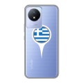Полупрозрачный дизайнерский силиконовый чехол для Vivo Y11 (2023) флаг греции