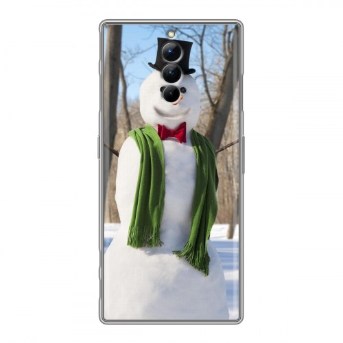 Дизайнерский силиконовый чехол для ZTE Nubia Red Magic 8S Pro Снеговики