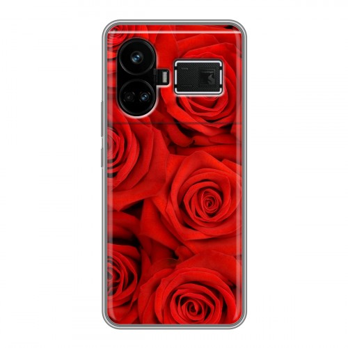 Дизайнерский силиконовый чехол для Realme GT5 Розы