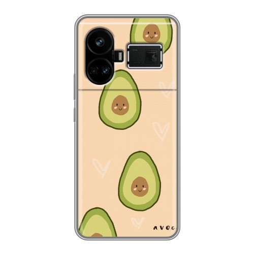 Дизайнерский силиконовый чехол для Realme GT5 Веселое авокадо