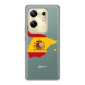 Полупрозрачный дизайнерский силиконовый чехол для Infinix Zero 30 4G флаг Испании