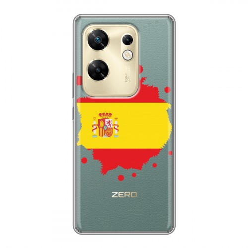 Полупрозрачный дизайнерский пластиковый чехол для Infinix Zero 30 4G флаг Испании