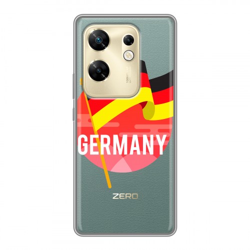 Полупрозрачный дизайнерский пластиковый чехол для Infinix Zero 30 4G Флаг Германии