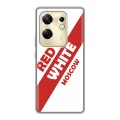Дизайнерский силиконовый чехол для Infinix Zero 30 4G Red White Fans