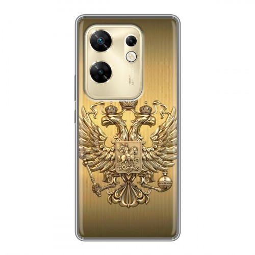 Дизайнерский силиконовый чехол для Infinix Zero 30 4G Флаг и герб России