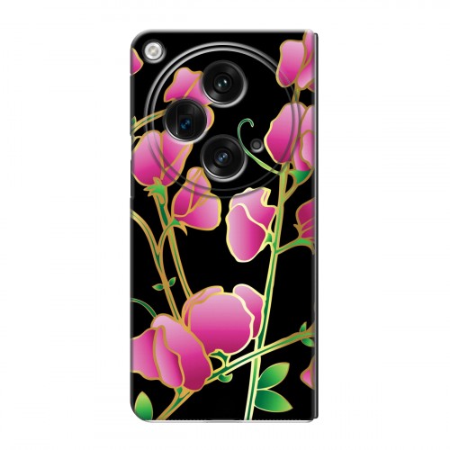 Дизайнерский пластиковый чехол для OPPO Find N3 Люксовые цветы