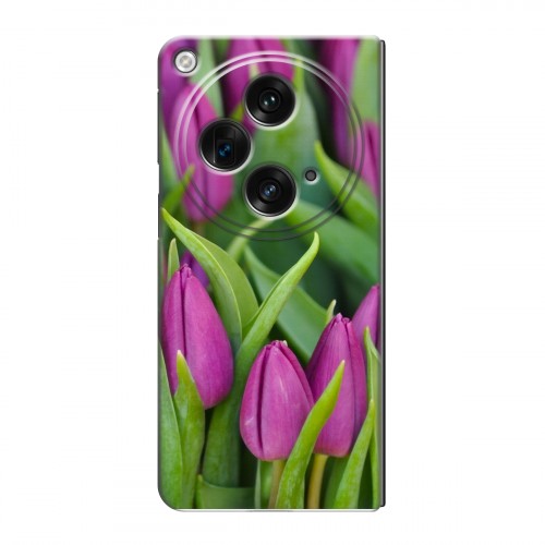 Дизайнерский пластиковый чехол для OPPO Find N3 Тюльпаны