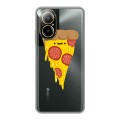 Полупрозрачный дизайнерский пластиковый чехол для Realme C67 4G Прозрачная Пицца