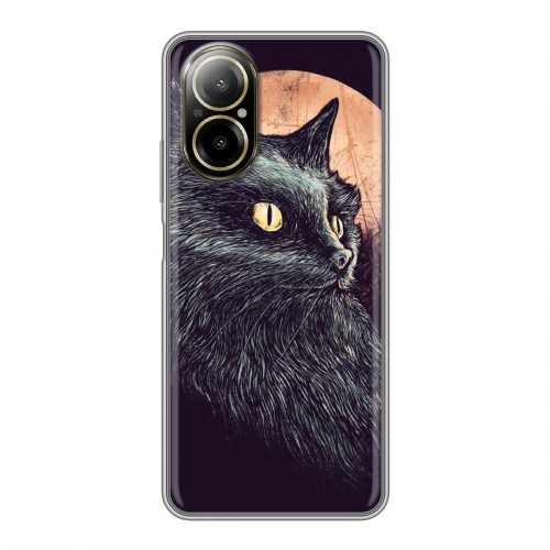 Дизайнерский силиконовый чехол для Realme C67 4G Мистические кошки