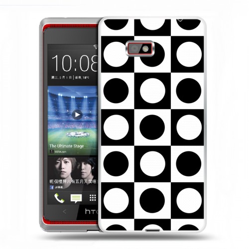 Дизайнерский силиконовый чехол для HTC Desire 600 Черно-белые фантазии