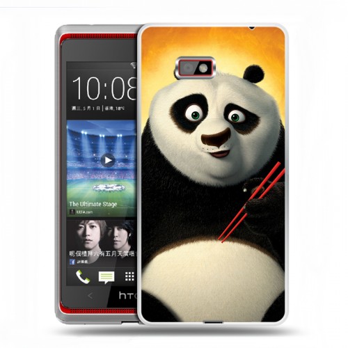 Дизайнерский силиконовый чехол для HTC Desire 600 Кунг-Фу Панда