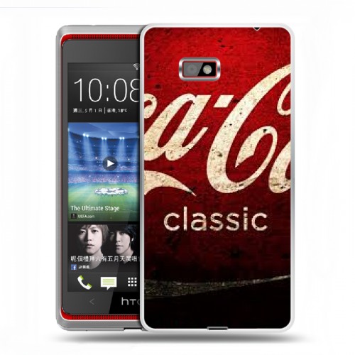Дизайнерский силиконовый чехол для HTC Desire 600 Coca-cola