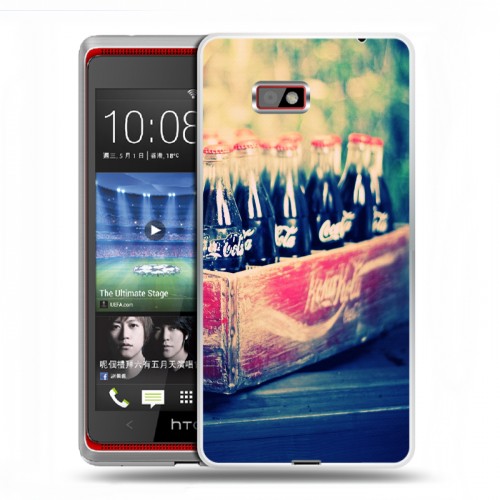 Дизайнерский силиконовый чехол для HTC Desire 600 Coca-cola