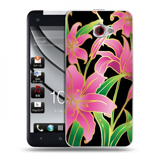 Дизайнерский пластиковый чехол для HTC Butterfly S Люксовые цветы