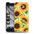 Дизайнерский пластиковый чехол для HTC Butterfly S Романтик цветы