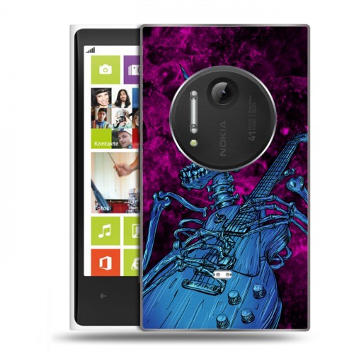 Дизайнерский пластиковый чехол для Nokia Lumia 1020 Рок черепа