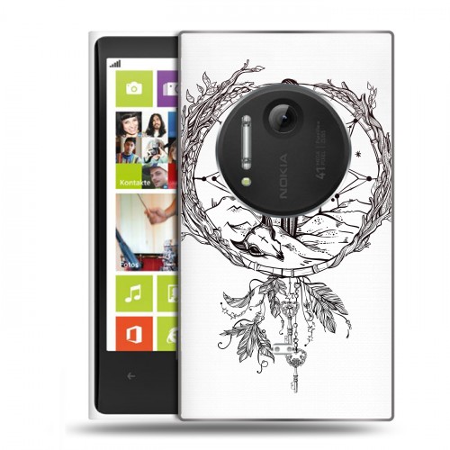 Полупрозрачный дизайнерский пластиковый чехол для Nokia Lumia 1020 Прозрачные обереги 2