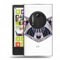 Полупрозрачный дизайнерский пластиковый чехол для Nokia Lumia 1020 Животный арт 4