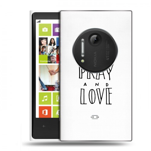 Полупрозрачный дизайнерский пластиковый чехол для Nokia Lumia 1020 Прозрачные надписи 1