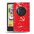Полупрозрачный дизайнерский пластиковый чехол для Nokia Lumia 1020 Флаг СССР