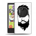 Полупрозрачный дизайнерский пластиковый чехол для Nokia Lumia 1020 Прозрачный брутальный мужчина