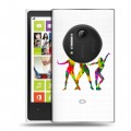Полупрозрачный дизайнерский пластиковый чехол для Nokia Lumia 1020 Прозрачные танцоры