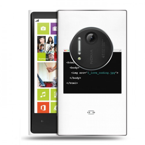 Полупрозрачный дизайнерский пластиковый чехол для Nokia Lumia 1020 Прозрачное IT