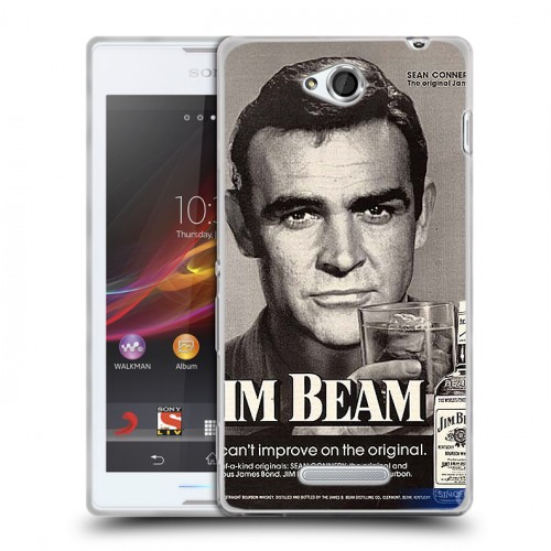 Дизайнерский пластиковый чехол для Sony Xperia C Jim Beam