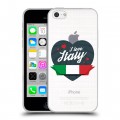 Полупрозрачный дизайнерский пластиковый чехол для Iphone 5c Флаг Италии