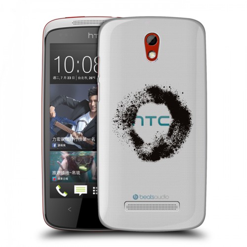 Полупрозрачный дизайнерский пластиковый чехол для HTC Desire 500 Абстракции 5