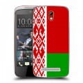 Дизайнерский пластиковый чехол для HTC Desire 500 Флаг Белоруссии