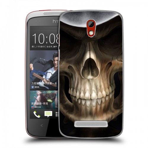 Дизайнерский пластиковый чехол для HTC Desire 500 Арт черепа