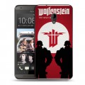 Дизайнерский пластиковый чехол для HTC Desire 700 Wolfenstein