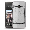 Полупрозрачный дизайнерский пластиковый чехол для HTC Desire 700 Абстракции