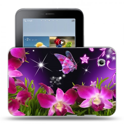 Дизайнерский силиконовый чехол для Samsung Galaxy Tab 2 7.0 Бабочки