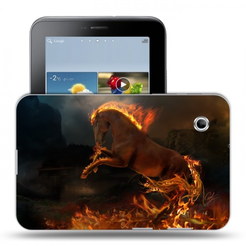 Дизайнерский силиконовый чехол для Samsung Galaxy Tab 2 7.0 Лошади