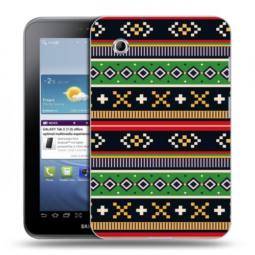 Дизайнерский силиконовый чехол для Samsung Galaxy Tab 2 7.0 Этнические мотивы