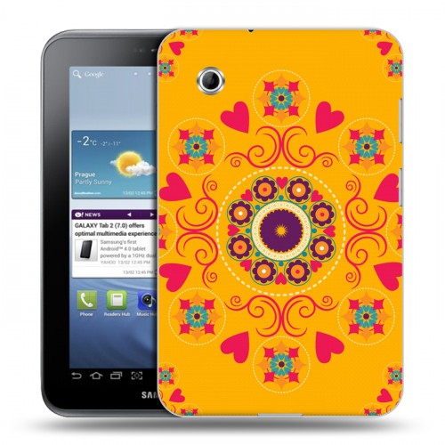 Дизайнерский силиконовый чехол для Samsung Galaxy Tab 2 7.0 Богемские шаблоны