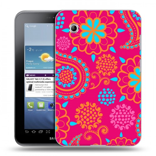 Дизайнерский силиконовый чехол для Samsung Galaxy Tab 2 7.0 Шаблоны пейсли 