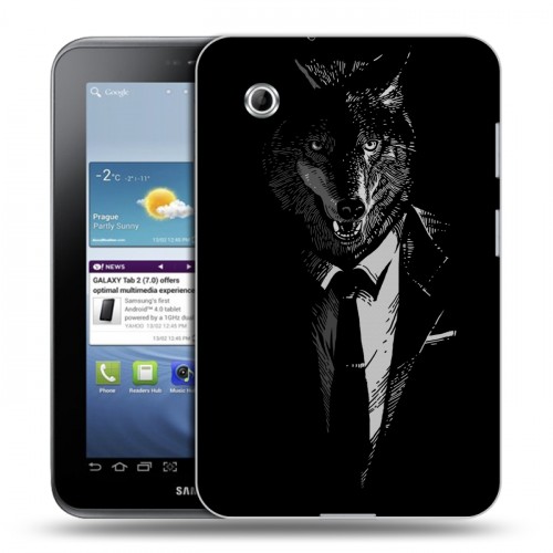Дизайнерский силиконовый чехол для Samsung Galaxy Tab 2 7.0 Хищные джентльмены