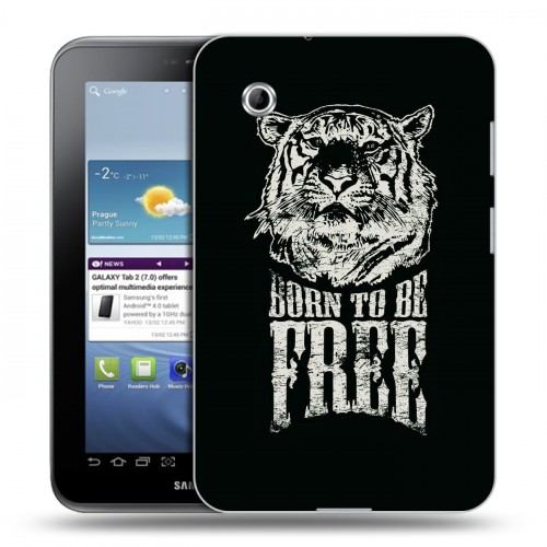 Дизайнерский силиконовый чехол для Samsung Galaxy Tab 2 7.0 Тигры