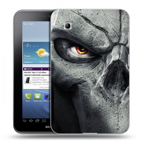 Дизайнерский силиконовый чехол для Samsung Galaxy Tab 2 7.0 Арт черепа