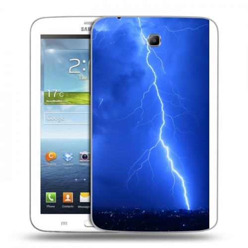 Дизайнерский силиконовый чехол для Samsung Galaxy Tab 3 7.0 Молния