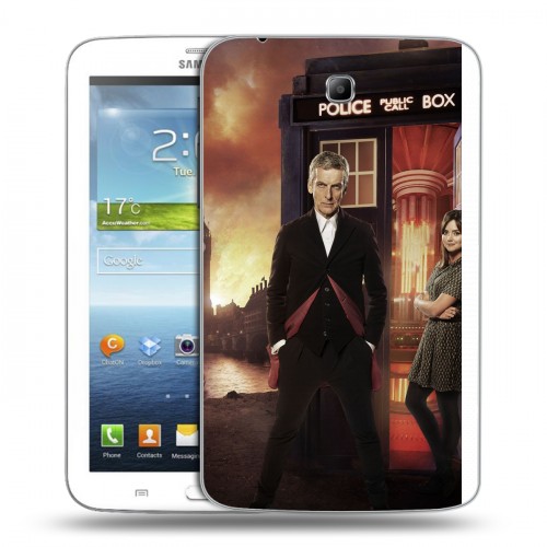Дизайнерский силиконовый чехол для Samsung Galaxy Tab 3 7.0 Доктор Кто
