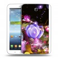 Дизайнерский силиконовый чехол для Samsung Galaxy Tab 3 7.0 Абстракции Фрактал
